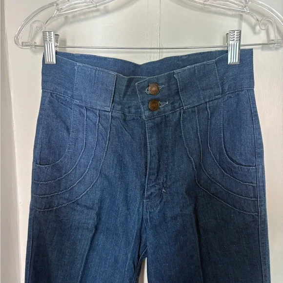 Vintage deadstock Texwood faded flare jeans 60s/70s - Picture 3 of 9